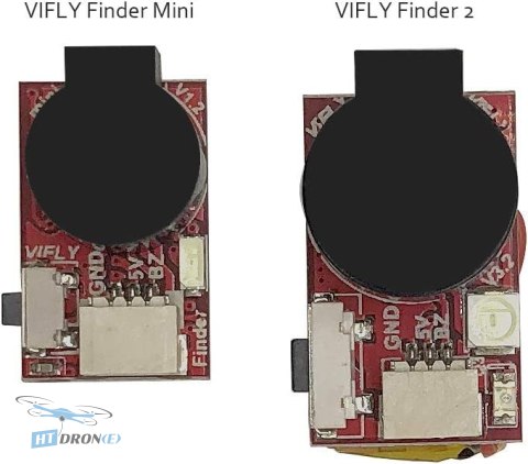 Tył buzzera VIFLY Finder Mini z wyprowadzeniami do drona FPV — szczegóły produktu