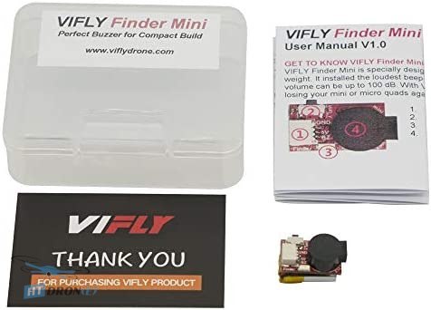 Opakowanie buzzera VIFLY Finder Mini do drona FPV — zawartość zestawu
