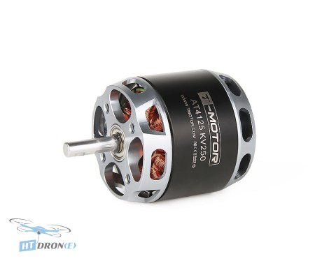Rear view of T-Motor AT4125 KV540 motor with connectors, technical details available at HTDRONE shop