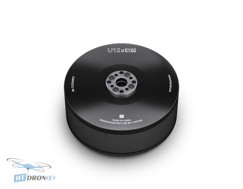 T-Motor U12II KV60 brushless motor three-quarter view for sale at HTDRONE