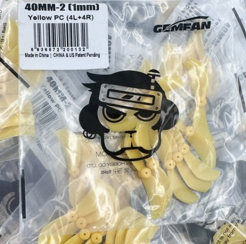 Propeller Gemfan 1610 2-Blade 1.6'' Yellow (4CCW+4CW)