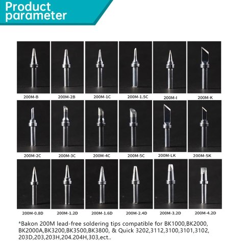 Soldering iron head Bakon 200M 0.8D