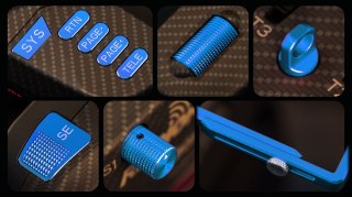 Upgrade Parts Set RadioMaster Boxer CNC Blue