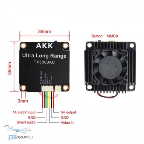 AKK VTX Ultra Long Range 5W full accessory kit to buy HTDRONE