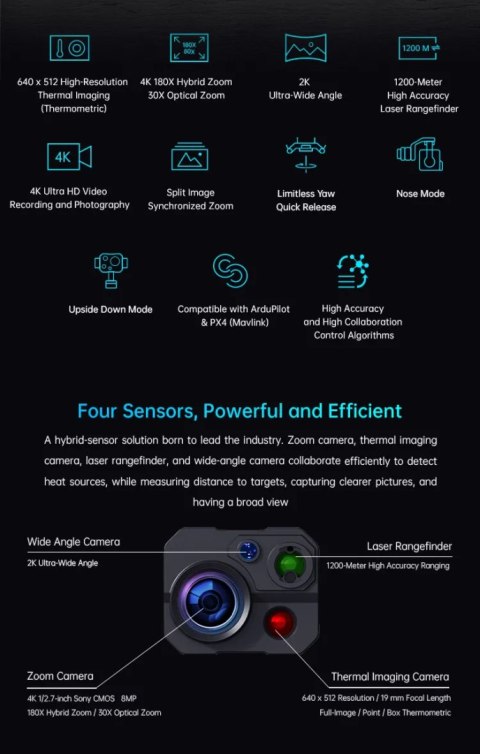 FPV HD camera SIYI ZT30 EO/IR/LRF Gimbal