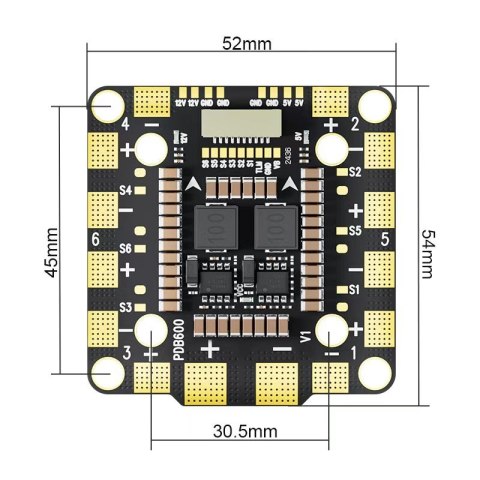Power distribution board Pilotix PDB600 8S 600A