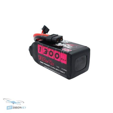XT60 connector CNHL Black Series LiPo 4S 1300mAh 130C V2 detailed connector view HTDRONE