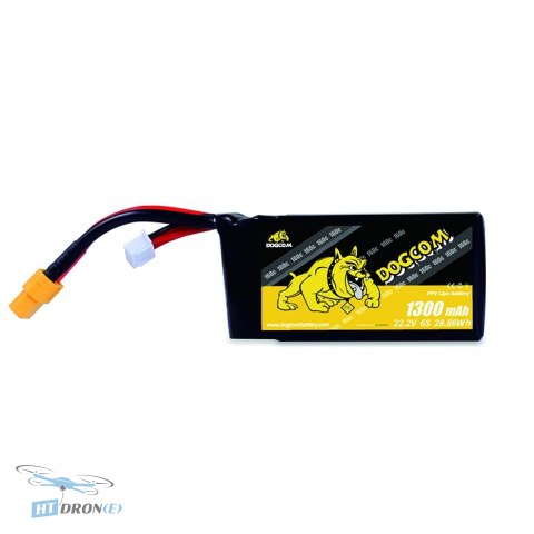 DOGCOM 1300mAh 6S 160C LiPo XT60 side view price at HTDRONE shop
