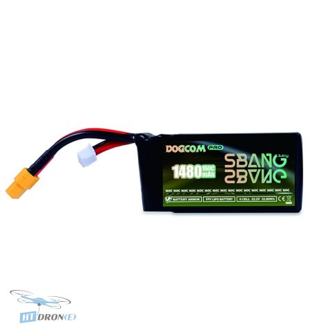 DOGCOM 1480mAh 6S 160C LiPo SBANG Edition Battery close-up - buy now at HTDRONE