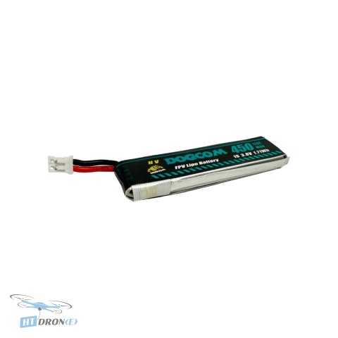 DOGCOM Battery 450mAh 1S 3.8V 120C BT2.0 side view HTDRONE shop best deal