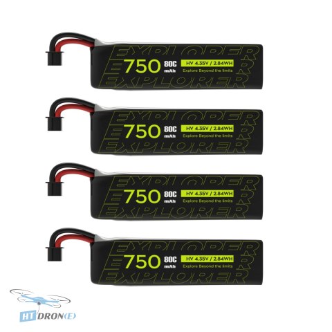 Baterie FLYWOO Explorer 750mAh 1S HV V2 A30 Plug zestaw 4 sztuk najlepszy sklep HTDRONE