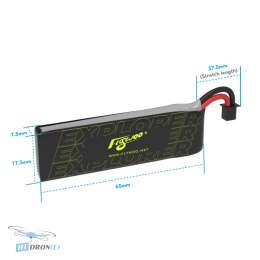 FLYWOO Explorer 750mAh 1S HV V2 A30 Plug детальний вид батареї для FPV дрону ціна