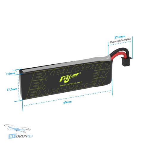 FLYWOO Explorer 750mAh 1S HV V2 A30 Plug szczegółowy widok baterii do drona FPV cena