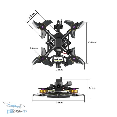 FLYWOO Flybee 16 HD HDZERO 2S ELRS 2.4G Tinywhoop dron - porównanie rozmiaru i akcesoria, kup teraz w HTDRONE
