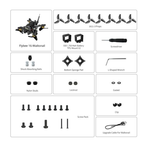 FPV Drone FLYWOO Flybee 16 HD Walksnail 2S ELRS 2.4G