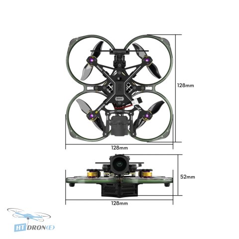 Górny widok płyty PCB drona FLYWOO Flylens 85 HD O4 PRO 2S ELRS V1.3 FPV szczegóły komponentów