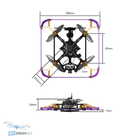Zestaw FLYWOO Flytimes 85 HDZero 2S ELRS 2.4G FPV dron - opakowanie i akcesoria
