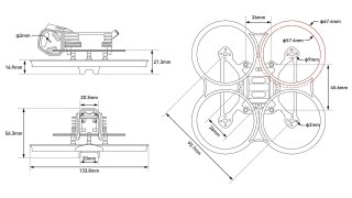 Frame BETAFPV Pavo20 Pro Whoop O4 Pro Transparent Grey