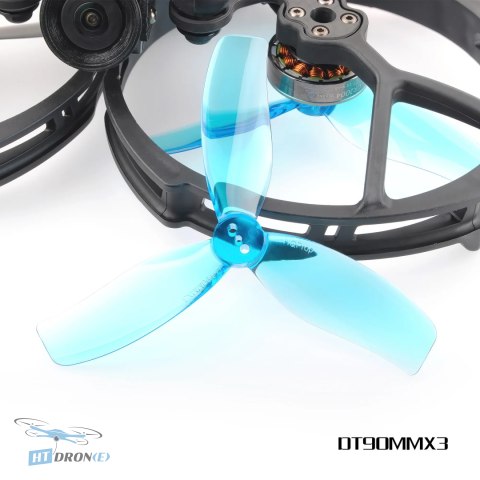 Trzy łopatki śmigła HQProp Cinewhoop 3.5" Teal do drona FPV, sklep HTDRONE