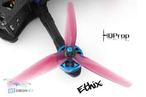 Śmigła HQProp Ethix P3 5.1" PB&J 3-łopatkowe w widoku 3/4 – świetna cena w HTDRONE