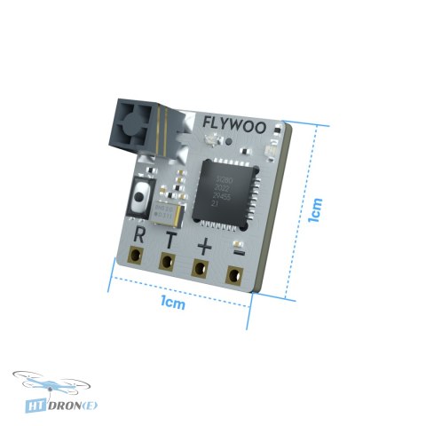 FLYWOO TCXO ELRS 2.4G (EL24E) receiver packaging with accessories – buy now at HTDRONE