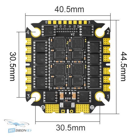 Pilotix ESC 4in1 Pilotix 75A AM32 opakowanie i akcesoria cena w HTDRONE