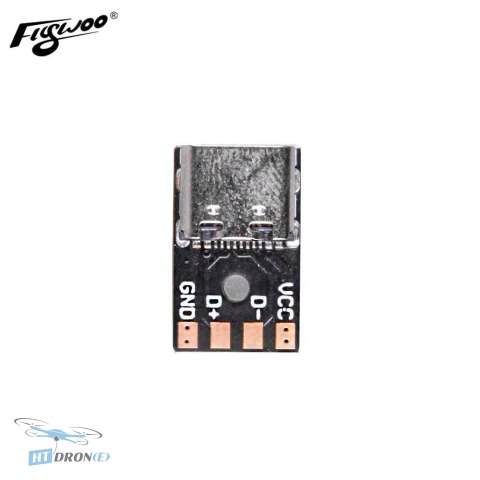 Packaging for the FLYWOO USB Type-C Male to Female adapter