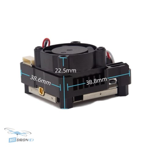 SKYZONE TX2501CNC VTX rear view power and antenna connectors shop HTDRONE