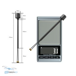 Antena FLYWOO Bipolar Dual-Band 5.8Ghz UFL 150mm dla DJI O3/O4PRO - widok z boku