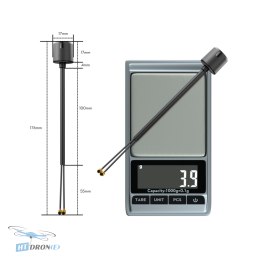 Antena FLYWOO Bipolar Dual-Band 5.8/2.4GHz UFL dla DJI O3/O4PRO - widok z boku