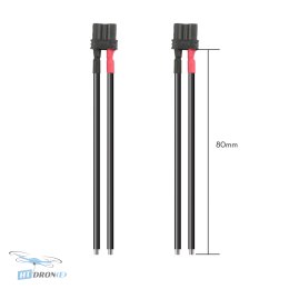 FLYWOO Black XT30U 80mm 18AWG żeńskie złącze pigtail zestaw 2 sztuk najlepszy wybór w HTDRONE