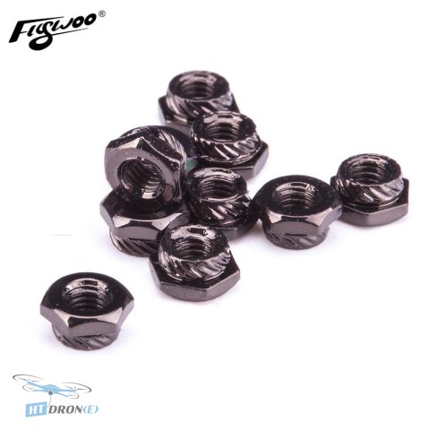 FLYWOO Hex Nuts M3 Titanium набір 20 штук - купити найкращі гайки для FPV дрона в магазині HTDRONE