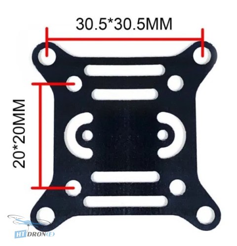 FLYWOO Płytka izolacyjna do drona FPV 30.5x30.5mm widok z boku zestaw 10 sztuk najlepsza cena