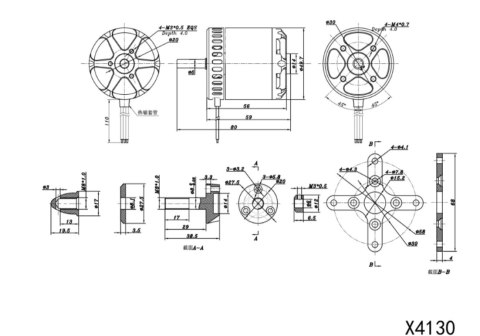 Motor SunnySky V3 X4130 KV380