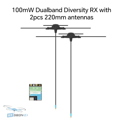 iFlight ExpressLRS ELRS 100mW Dualband Diversity RX odbiornik z antenami - kup najlepszy w HTDRONE
