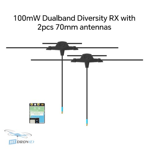 Odbiornik IFlight ExpressLRS ELRS 100mW Dualband Diversity RX z antenami - kup najlepszy w HTDRONE