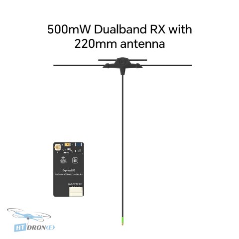 Odbiornik IFlight ExpressLRS ELRS 500mW Dualband RX z anteną - najlepszy wybór w HTDRONE
