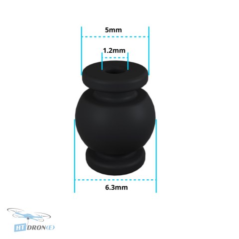 Close-up view of FLYWOO rubber balls for DJI Air Unit O3 O4PRO system