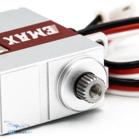 Emax ES9256HV Serwo RC 450 - widok z góry na aluminiowe koła zębate