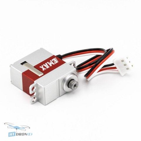 Detal obudowy serwa Emax ES9256HV RC z aluminiowymi zębatkami