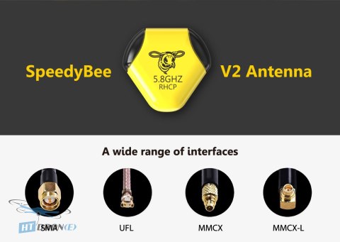 SpeedyBee Antenna SpeedyBee V2 5.8 GHz UFL opakowanie i złącze UFL sklep HTDRONE
