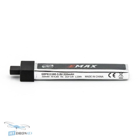 Emax Tinyhawk Nanoscout 1S 320mAh EM2.0 battery packaging - kit contents at HTDRONE shop