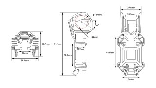 Bracket BETAFPV Pavo20 Pro for O4 Air Unit Black