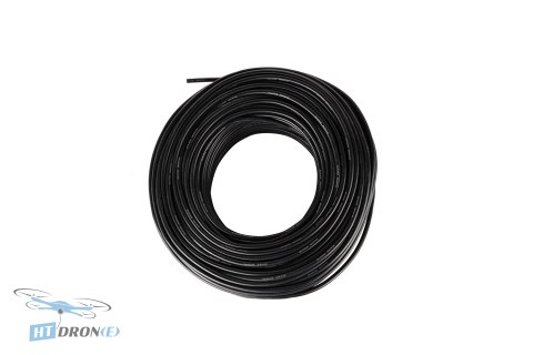 HTDRONE Silicone Wire AWG10 Black 100m close-up view of flexible drone power cable