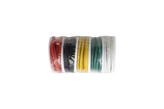 Cable Set HobbyDrone AWG14 3m/Roll Silicone Airplane Wires Leads Black/Green/Red/White/Yellow