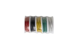 Cable Set HobbyDrone AWG18 5m/Roll Silicone Airplane Wires Leads Black/Green/Red/White/Yellow