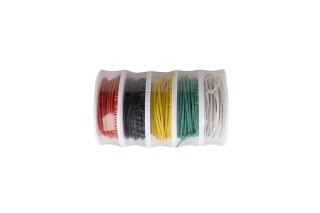 Cable Set HobbyDrone AWG26 10m/Roll Silicone Airplane Wires Leads Black/Green/Red/White/Yellow