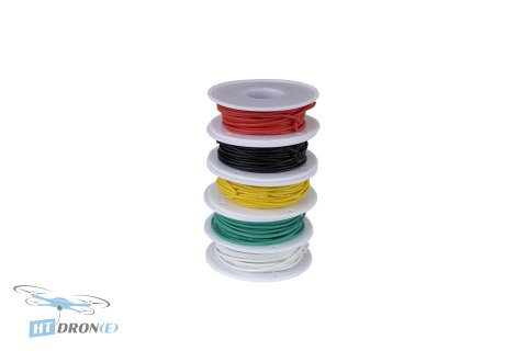 HTDRONE AWG26 Cable Set 10m in packaging - contents of the set for RC drones and aircraft