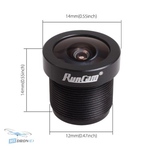 Tylna część kamery FPV RunCam Swift 2 z obiektywem RC23, pokazująca złącza