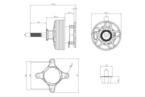 Motor T-Motor AM600 525KV